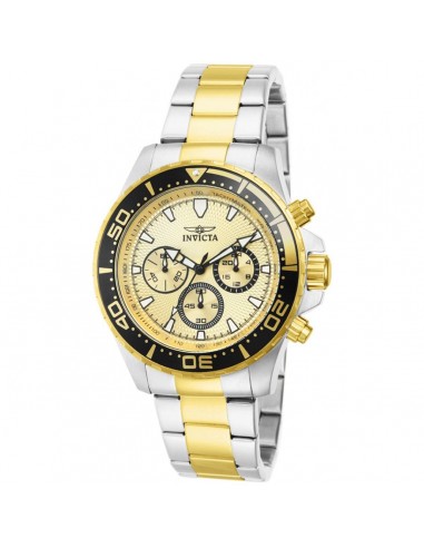 Invicta Men's Chronograph Watch - Pro Diver Gold Tone Dial Two Tone Bracelet | 12916 le des métaux précieux