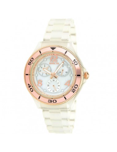 Invicta Women's Quartz Watch - Anatomic Rose Gold Tone Bezel Plastic Bracelet | 30374 Voir les baskets