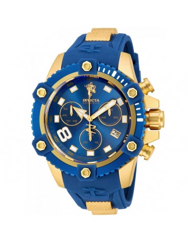 Invicta Men's Chrono Watch - Sea Base Rotating Bezel Blue Dial Two Tone Strap | 17977 meilleur choix