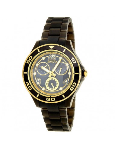 Invicta Women's Watch - Anatomic Black and Gold Tone Bezel Plastic Bracelet | 30375 la colonne vertébrale