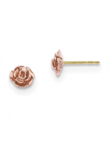 10k Tri-Color Black Hills Gold Rose Post Earrings acheter en ligne