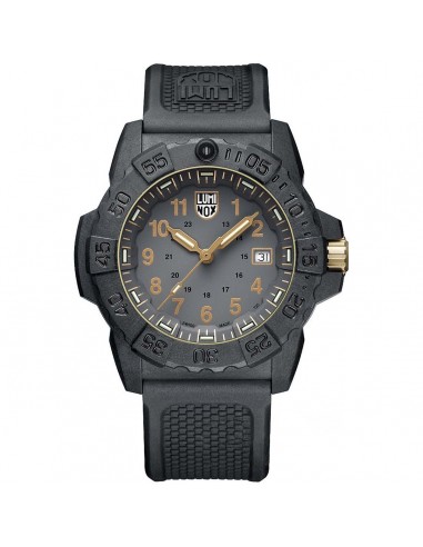 Luminox Men's Quartz Watch - Navy Seal Black Dial Rubber Strap | 3508.Gold hantent personnes