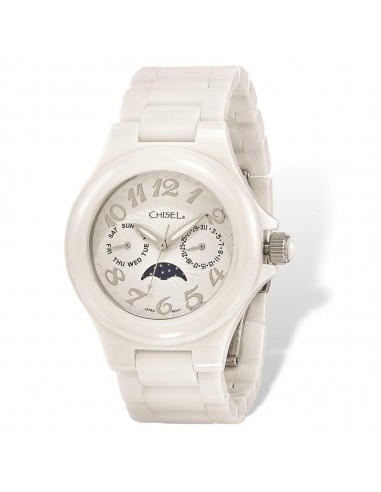 Ladies Chisel White Ceramic White Dial Watch ou a consommer sur place