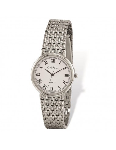 Mens Chisel Stainless Steel White Dial Watch de l' environnement