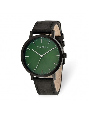 Chisel Matte Black IP-plated Green Dial Watch de l' environnement