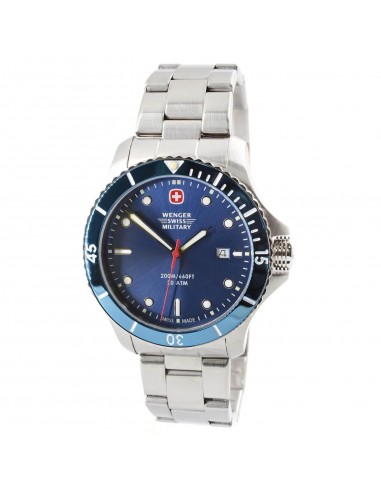 Wenger Men's Swiss Quartz Watch - Seaforce Blue Dial Silver Bracelet | 01.0641.222S pas cher chine