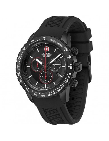 Wenger Men's Chronograph Watch - Roadster Black Night Rubber Strap | 01.0853.213S 50-70% off 