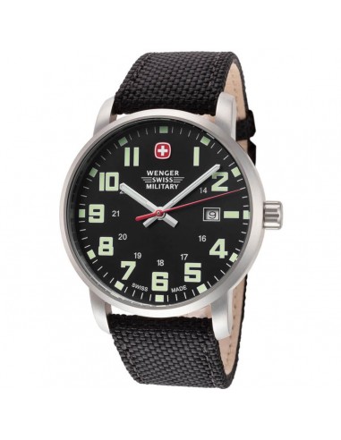 Wenger Men's Watch - Avenue Sport Swiss Quartz Black Dial Nylon Strap | 01.9041.220S commande en ligne