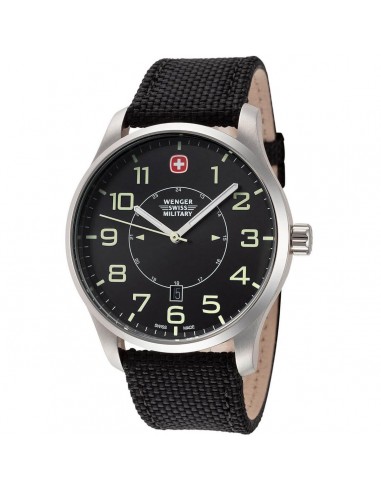 Wenger Men's Watch - Terragraph Swiss Quartz Black Dial Nylon Strap | 01.9041.222S paiement sécurisé