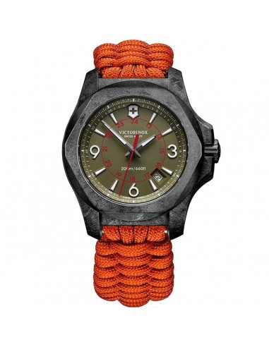 Victorinox Swiss Army Men's Quartz Watch - I.N.O.X. Carbon Khaki Dial Strap | 241800.2 Vous souhaitez 