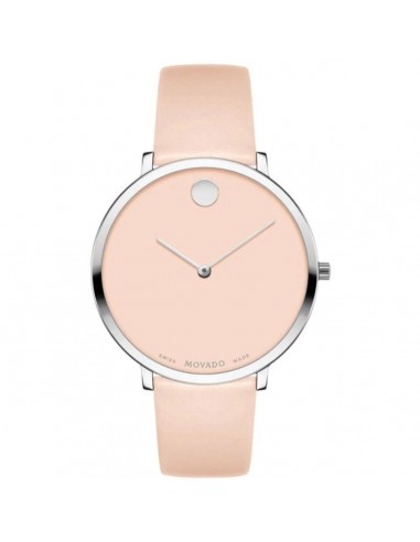 Movado Women's Quartz Watch - Modern 47 Quartz Light Pink Dial Leather Strap | 0607388 s'inspire de l'anatomie humaine