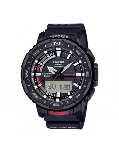 Casio Men's Alarm Watch - Pro Trek Analog-Digital Dial Black Resin Strap | PRTB70-1 solde