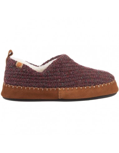 Acorn Women’s Moc Slippers - Sustainable Camden Garnet Wool, Large | A19019GARWL Fin de série