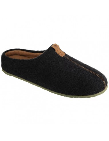 Acorn Men’s Slippers - Algae Infused Wool Comfort Black Wool, Medium | A19023BLKMM votre