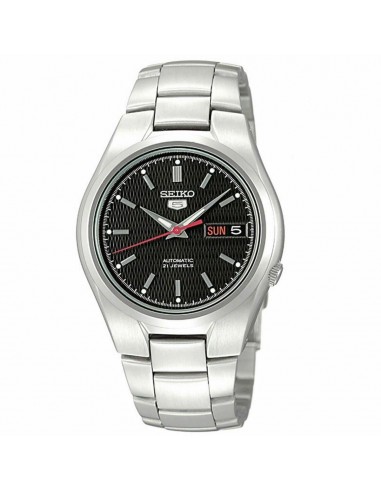 Seiko Men's Watch - Seiko 5 Day-Date Black Dial Silver Tone Bracelet | SNK607K1 pas cher chine