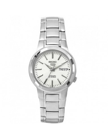 Seiko Men's Automatic Watch - Seiko 5 White Dial Stainless Steel Bracelet | SNKA01K1 2 - 3 jours ouvrés.