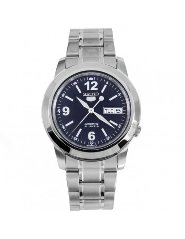 Seiko Men's Automatic Watch - Seiko 5 Dark Blue Dial Silver Tone Bracelet | SNKE61K1 Les magasins à Paris et en Île-de-France