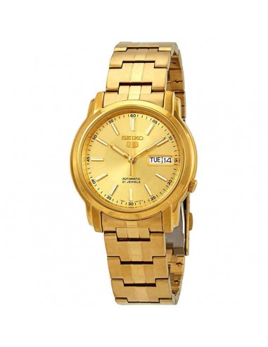 Seiko Men's Watch - Series 5 Automatic Gold Dial Stainless Steel Bracelet | SNKL86K1 store