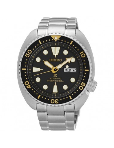 Seiko Men's Watch - Prospex Black Dial Silver Stainless Steel Bracelet | SRPE91K1 Voir les baskets