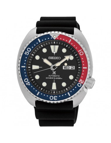 Seiko Men's Watch - Prospex Automatic Black Dial Silicone Rubber Strap | SRPE95K1 soldes