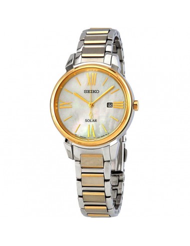 Seiko Women's Watch - Solar Mother of Pearl Dial Stainless Steel Bracelet | SUT324P1 meilleur choix