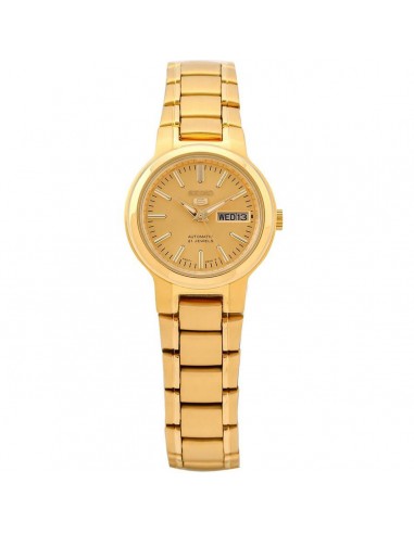 Seiko Women's Watch - Series 5 Gold Tone Dial Stainless Steel Bracelet | SYME46K1 des créatures d'habitude