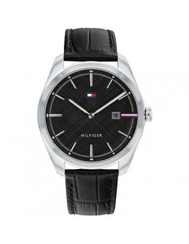 Tommy Hilfiger Men's Quartz Watch - Theo Date Black Dial Leather Strap | 1710439 Comment ça marche