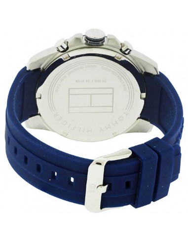 Tommy Hilfiger Men's Quartz Watch - Decker Date-Day Blue Dial Rubber Strap | 1791350 de France