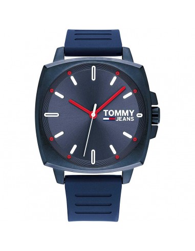 Tommy Hilfiger Men's Quartz Watch - Tommy Jeans Blue Dial Silicone Strap | 1791865 Vous souhaitez 