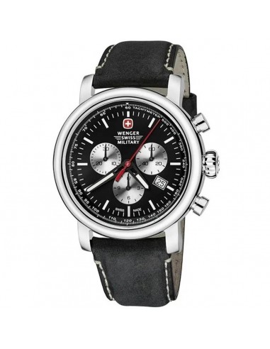 Wenger Men's Chronograph Watch - Urban Classic Swiss Quartz Black Strap | 01.1043.216 2024