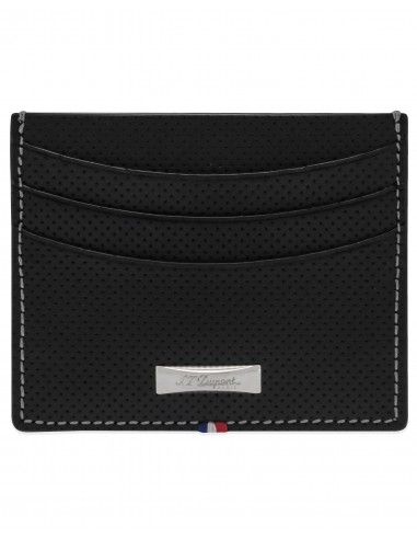 S.T. Dupont Unisex Credit Card Holder - Defi Light Perforated Black Leather | 170406 l'évolution des habitudes 