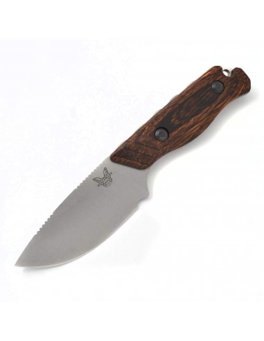 Benchmade Knife - Stabilized Wood Handle Drop Point Blade Hidden Canyon Hunter | 15017 france