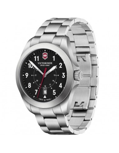 Victorinox Swiss Army Men's Quartz Watch - Heritage Black Dial Steel Bracelet | 241968 outlet