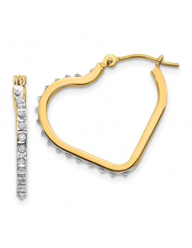 14k Diamond Fascination Heart Hinged Hoop Earrings Comment ça marche