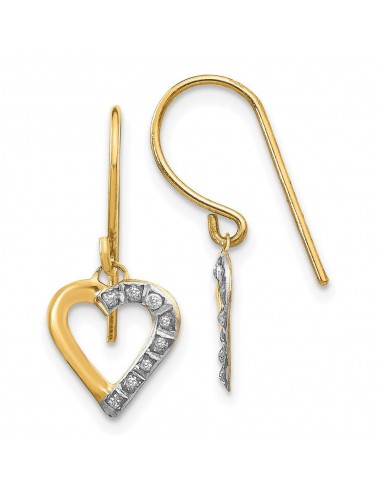 14k Diamond Fascination Heart Earrings outlet