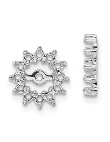 14k White Gold Fancy Diamond Earring Jacket Mountings No Stones Included la colonne vertébrale