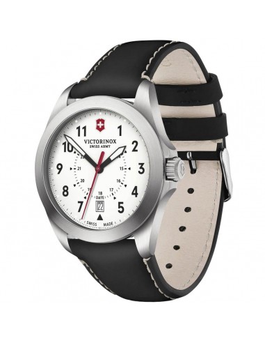 Victorinox Swiss Army Men's Quartz Watch - Heritage White Dial Leather Strap | 241965 les ctes