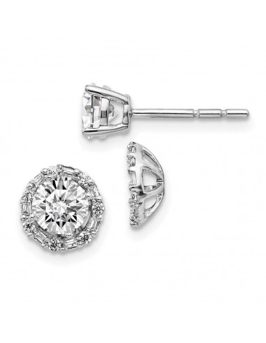 14k White Gold Diamond Semi-mount Earrings outlet