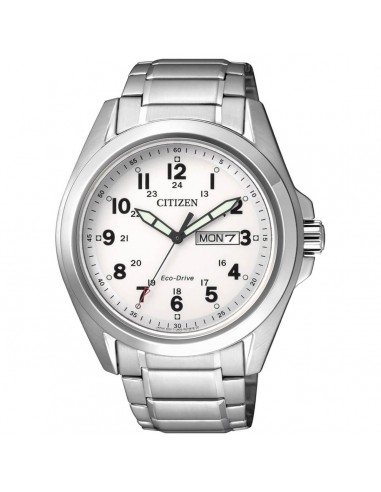 Citizen Men's Watch - Eco-Drive White Dial Stainless Steel Bracelet | AW0050-58A Comparez et commandez 