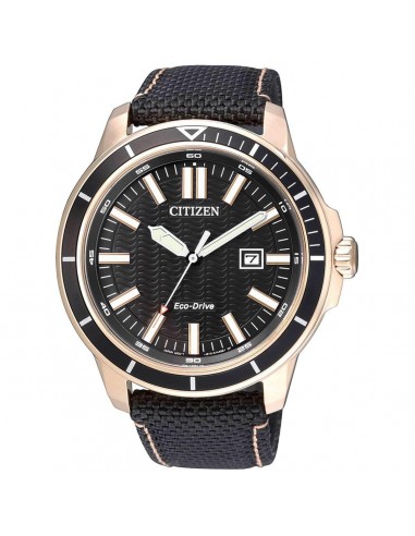 Citizen Men's Watch - Eco-Drive Black Dial Rose Gold Case Nylon Strap | AW1523-01E pour bénéficier 