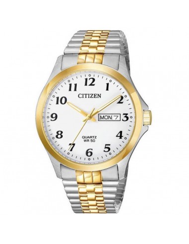 Citizen Men's Quartz Watch - Dress White Dial Two Tone Expansion Bracelet | BF5004-93A Dans la société mordern