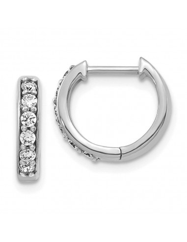 14k White Gold Diamond Hoop Earrings store