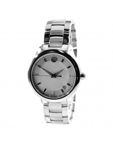 Movado 0606978 Women's Bellina Silver & MOP Dial Diamond Watch En savoir plus