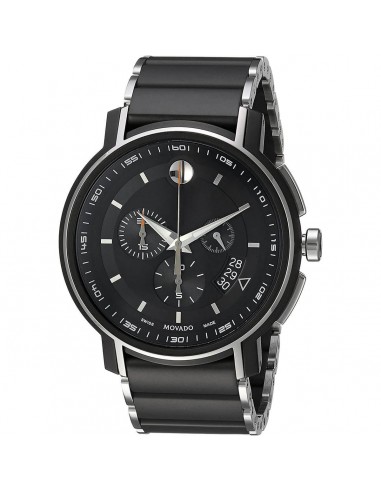 Movado Men's Chronograph Watch - Strato Black Dial Two Tone Bracelet | 0607006 à prix réduit toute l'année