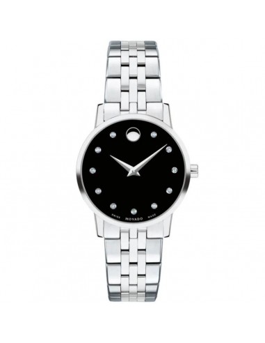 Movado Women's Watch Museum Classic Diamond Black Dial Quartz Bracelet 0607207 français