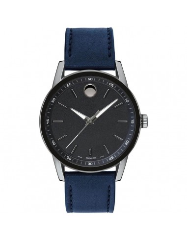 Movado Men's Quartz Watch - Museum Sport Gunmetal Case Midnight Navy Strap | 0607263 chez Cornerstreet bien 