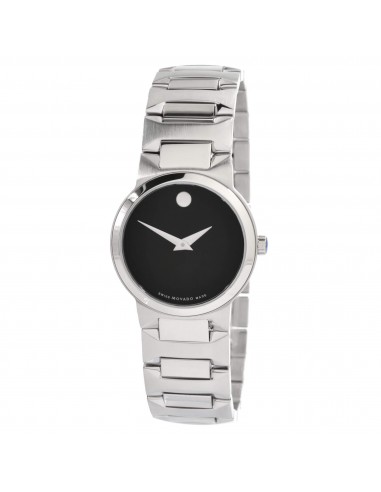 Movado Women's Quartz Watch - Temo Black Dial Stainless Steel Case Bracelet | 0607295 pas cher