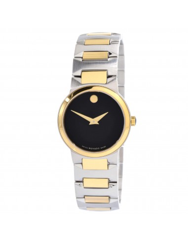 Movado Women's Quartz Watch - Temo Black Dial Two Tone Case Bracelet | 0607296 rembourrage situé sous