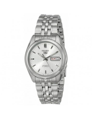 Seiko Men's Automatic Watch - 5 Sports Day-Date Silver Dial Steel Bracelet | SNK355K1 JUSQU'A -70%! 