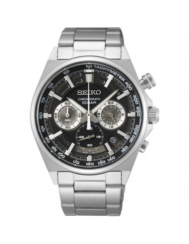 Seiko Men's Chronograph Watch - Core Quartz Black Dial Silver Bracelet | SSB397P1 pour bénéficier 